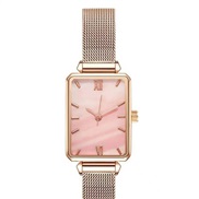( Pink)lady watch  belt belt samll watch-face  Korean style trend lady square quartz watch