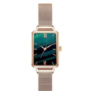 ( green)lady watch  belt belt samll watch-face  Korean style trend lady square quartz watch