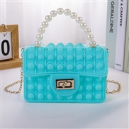 (large size green)Mobile phone bag zero wallet children bubble pearl portable chain silicone bag