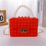 (large size red)Mobile phone bag zero wallet children bubble pearl portable chain silicone bag