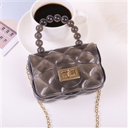 ( black)lady Shoulder bag fashion Pearl chain bag portable Mini   elly bag
