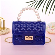 ( blue)handbag candy colors shoulder messenger  Mini chain key coin samll bag Pearl  elly bag