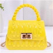 ( yellow)ladies handbag samll bag messenger PV Mini samll bag portable  elly bag