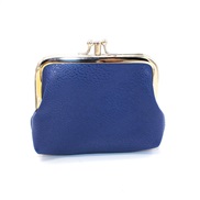 ( sapphire blue )new Double layerPU coin Purse  lady short style coin bag small fresh candy colors Coin bag