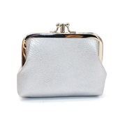 ( Silver)new Double layerPU coin Purse  lady short style coin bag small fresh candy colors Coin bag