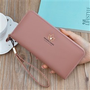 ( Pink)lady coin bag woman long style zipper Clutch woman fashion brief high capacity Litchi pattern Wallets bag