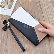 ( black)lady coin bag woman long style Clutch Japan and Korea fashion color zipper tassel high capacity Wallets bag