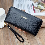 ( black)coin bag lady long style Double zipper Clutch high capacity Wallets Double layer leather coin Purse bag