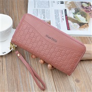coin bag lady long style Double zipper Clutch high capacity Wallets Double layer leather coin Purse bag