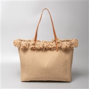 (  khaki) high capacity canvas bag lady Shoulder bag sandbeach  bag tassel embroidery samll woman bag