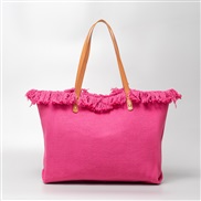 (  rose Red) high capacity canvas bag lady Shoulder bag sandbeach  bag tassel embroidery samll woman bag