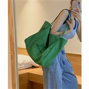 ( green)leisure canvas bag woman summer fashion bag all-Purposeins high capacity bag shopping bag  bag