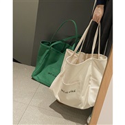 ( Beige)leisure canvas bag woman summer fashion bag all-Purposeins high capacity bag shopping bag  bag