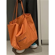 (orange)leisure canvas bag woman summer fashion bag all-Purposeins high capacity bag shopping bag  bag
