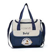 ( Navy blue small size  )cartoon set bag high capacity bag portable bag
