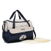 ( Navy blue large size  )cartoon set bag high capacity bag portable bag