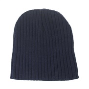 (  Navy blue) autumn Winter child pure color Stripe woolen knitting Autumn and Winter warm hedging color