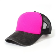 (  black + Fluorescent rose) baseball cap  spring summer Cowboy outdoor sports Shade sunscreen draughty cap