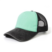 (  black + Peppermint Green ) baseball cap  spring summer Cowboy outdoor sports Shade sunscreen draughty cap