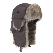 (  Brown) hat Autumn and Winter velvet thick warm wind man Outdoor