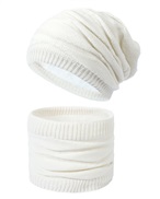 ( white)lady knitting velvet hat set  rhombus knitting woolen hat two man