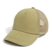 (L2-5 years old)(  Khaki)child baseball cap summer  man woman pure color sunscreen sun hat Outdoor leisure cap
