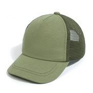 (M1-3 years old)(  Army green)child baseball cap summer  man woman pure color sunscreen sun hat Outdoor leisure cap