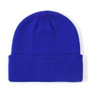 (M2-6 years old)(  sapphire blue )child hat  Autumn and Winter occidental style woolen knitting hedging man woman Baby 