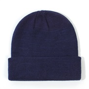 (M2-6 years old)(  Navy blue)child hat  Autumn and Winter occidental style woolen knitting hedging man woman Baby hat
