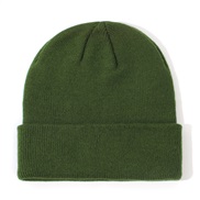 (M2-6 years old)(  Army green)child hat  Autumn and Winter occidental style woolen knitting hedging man woman Baby hat