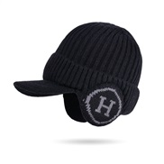 ( black) Winter velvet baseball cap man hedging Outdoor warm knitting woolen