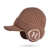 (Coffee ) Winter velvet baseball cap man hedging Outdoor warm knitting woolen