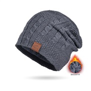 ( gray)Winter man Outdoor hat occidental style warm knitting velvet hedging woolen
