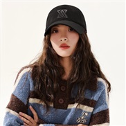 ( black)original four pure cotton lovers baseball cap woman spring autumn Korean style fashion samll sunscreen cap