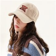 ( Adjustable)( khaki)original four pure cotton lovers baseball cap woman spring autumn Korean style fashion samll sunsc