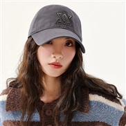 ( Adjustable)( gray)original four pure cotton lovers baseball cap woman spring autumn Korean style fashion samll sunscr