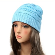 (sky blue ) occidental style Autumn and Winter woolen occidental style lady warm knitting brief pure color