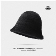 (DMZ ; black)Winter warm Bucket hat woman thick big head samll velvet hatD