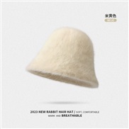 ( one size)(DMZ ; Khaki)Winter warm Bucket hat woman thick big head samll velvet hatD