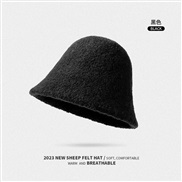 ( one size)(DMZ  ; black)Winter warm Bucket hat woman thick big head samll velvet hatD