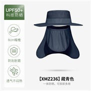 ( one size)(XMZ Navy blue)summer sunscreen sun hat man woman Outdoor draughty Bucket hat removable big