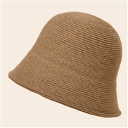 ( lattice) wool Bucket hat woman all-Purpose Korean style day hat retro Autumn and Winter knitting