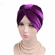 (purple)swan velvet elasticity head   hat