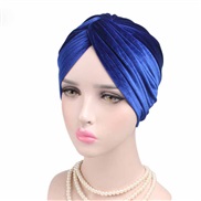 ( sapphire blue )swan velvet elasticity head   hat