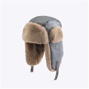 (M5558cm)( gray)cortex man woman Autumn and Winter thick warm Outdoor velvet hat