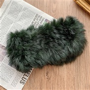 ( one size flexible)( green) same style belt handmade weave knitting leather warm velvet hat woman Autumn and Winter