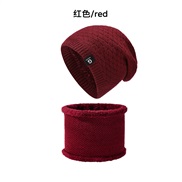 (M56-58cm)(Grhombus +  red)occidental style Autumn and Winter knitting hat velvet warm Outdoor wind man woman same style
