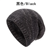 ( Color  black)Autumn and Winter man knitting hat hat flower velvet hedging woolen