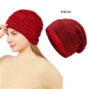 (M56-58cm)( red)hat man knitting lovers style velvet hedging