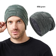 (M56-58cm)( green)hat man knitting lovers style velvet hedging